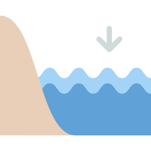 Flood weather river stream icon Flood weather river stream icon
