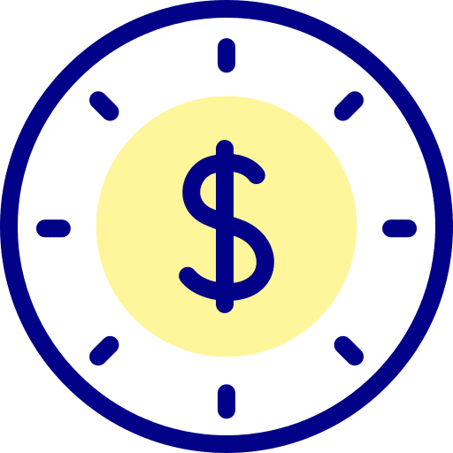 Coin stopwatch money bag deposit icon Coin stopwatch money bag deposit icon