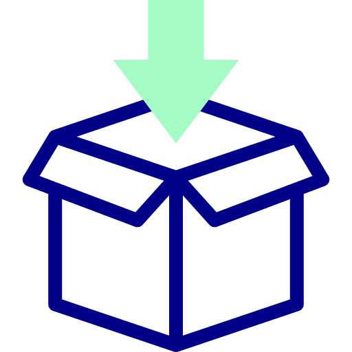 Open box shipping and delivery parcel open box icon