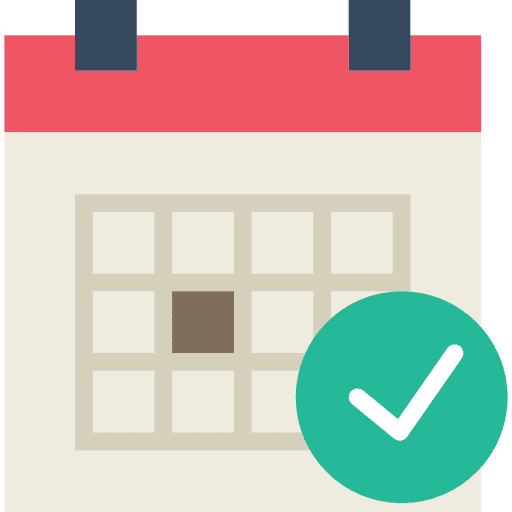 Calendar follow up date events icon