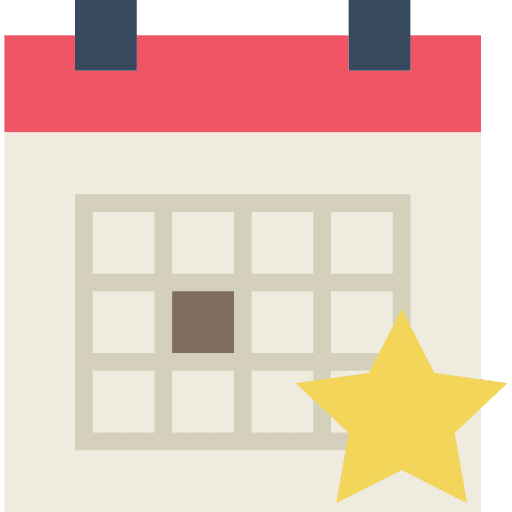 Calendar interface events date icon