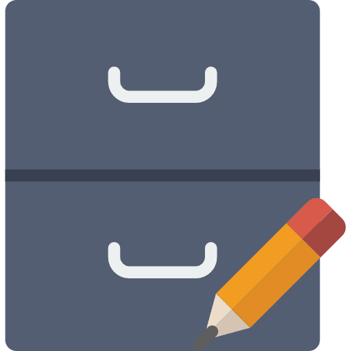 Archive file filing cabinet interface icon