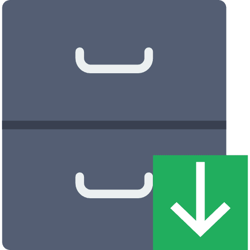 Archive file storage document icon