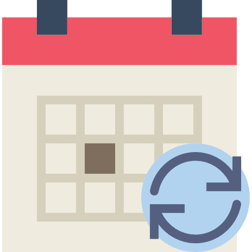 Calendar interface events organization icon