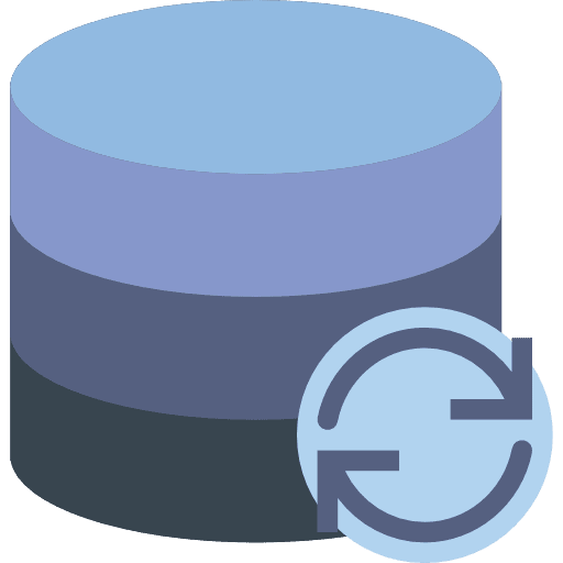 Database cloud computing data storage file storage icon