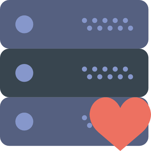 Server hosting storage multimedia icon