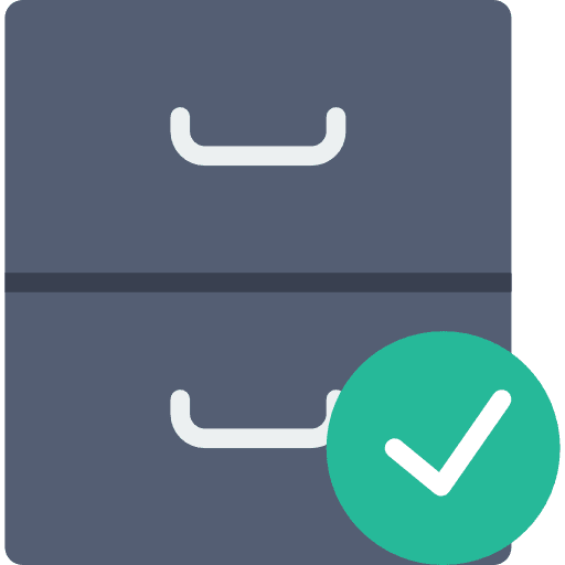 Archive storage file filing cabinet icon