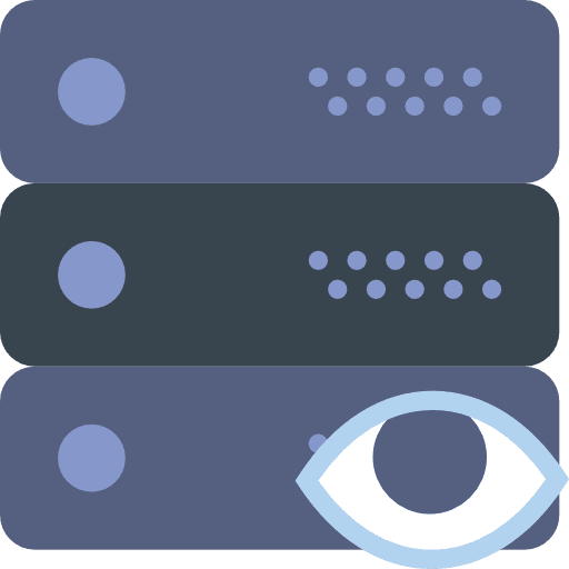 Server interface storage network icon