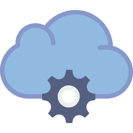 Cloud computing data multimedia storage icon