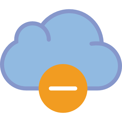 Cloud computing multimedia data interface icon
