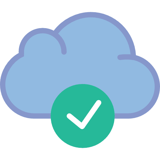 Cloud computing multimedia option data storage icon
