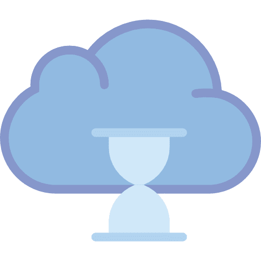 Cloud computing data storage interface icon