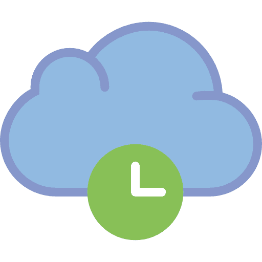 Cloud computing multimedia data interface icon