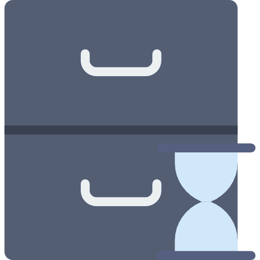 Archive file filing cabinet interface icon