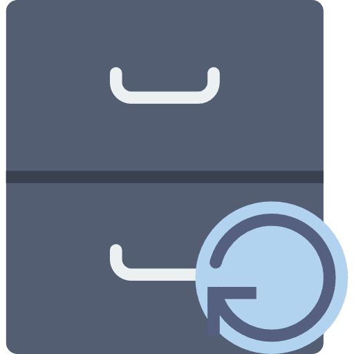 Archive office material filing cabinet document icon