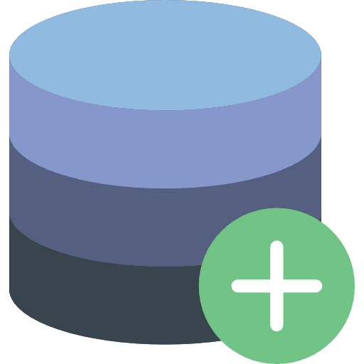 Database file storage server data storage icon