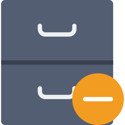 Archive filing cabinet document file icon