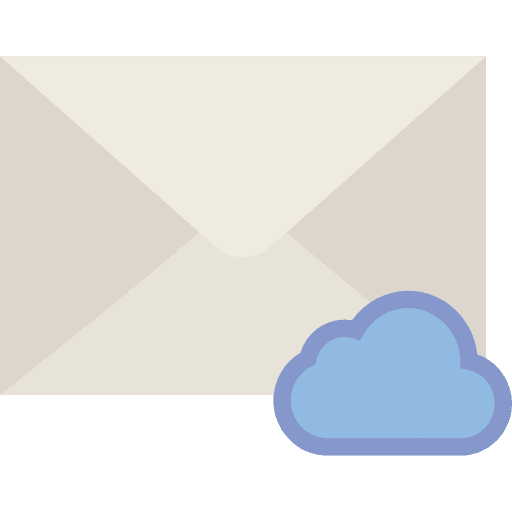 Mail envelope message cloud icon