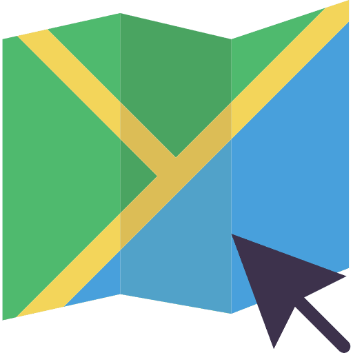 Map interface geography map icon