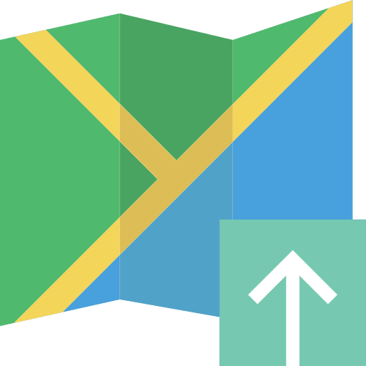 Map orientation map geography icon