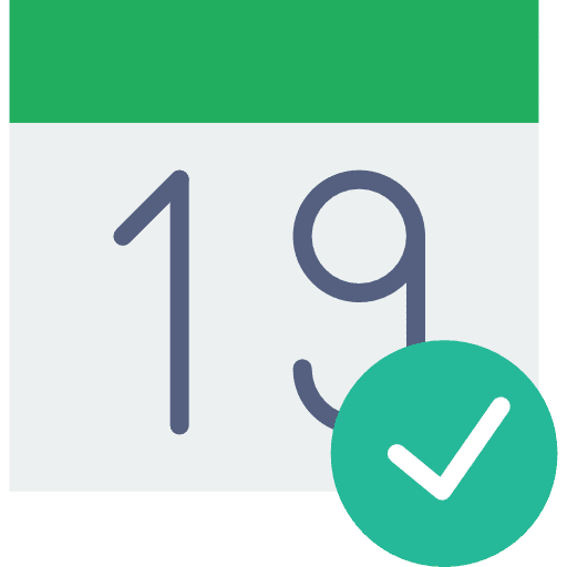 Calendar administration interface time icon