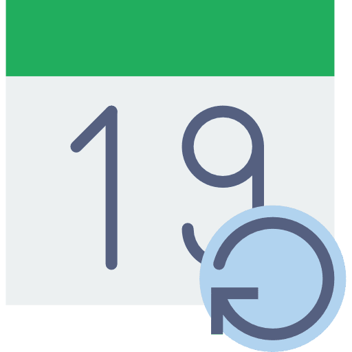 Calendar administration time interface icon