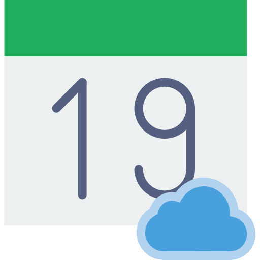 Calendar interface organization administration icon