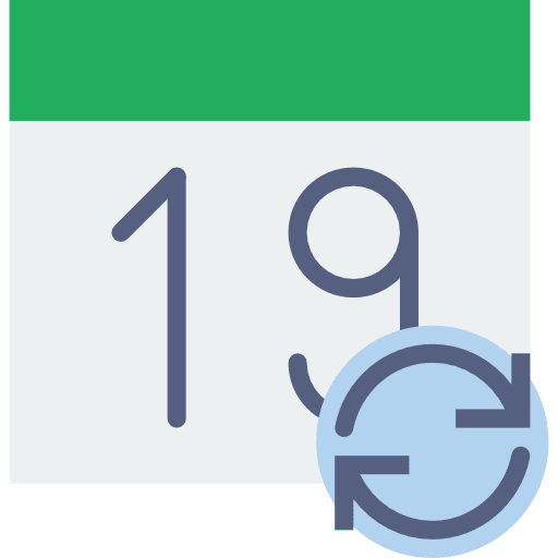 Calendar interface organization calendar icon