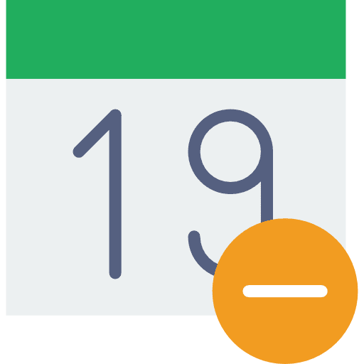 Calendar time administration interface icon