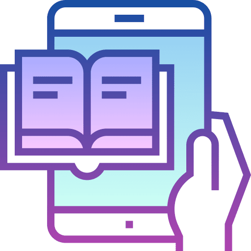 Ebook reading electronics education icon