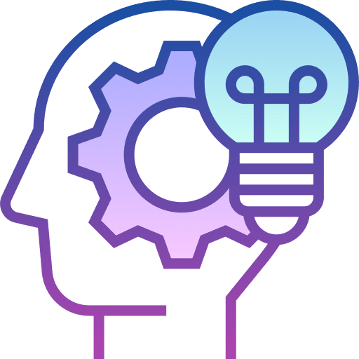 Creativity people learning brainstorm icon