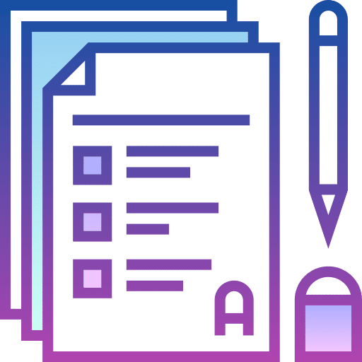 Exam checklist pencil education icon