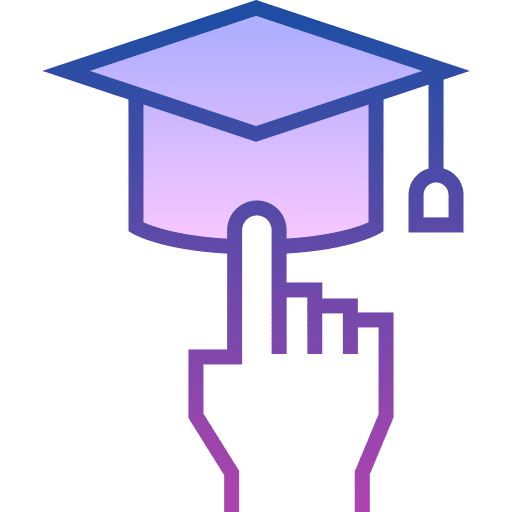 Focus hand visualization education icon