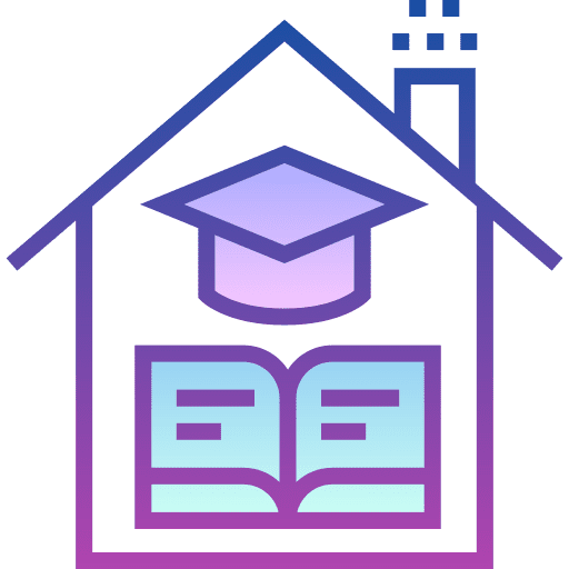 Homeschooling homework education distance icon