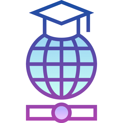Global learning world global learning online learning icon