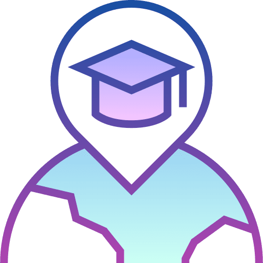 Location maps and location college graduate icon