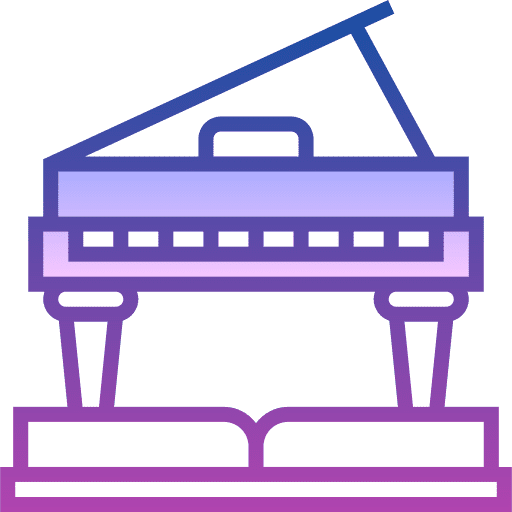 Music learning reading accompaniment icon