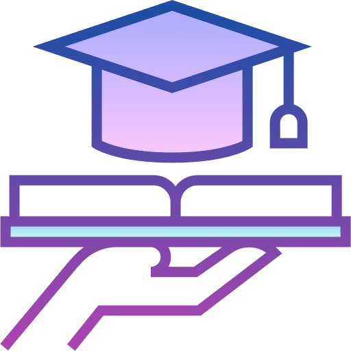 Study care learn hand icon