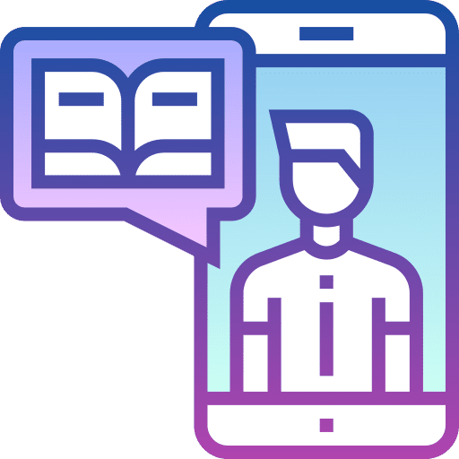 Teacher video lecture screen online education icon