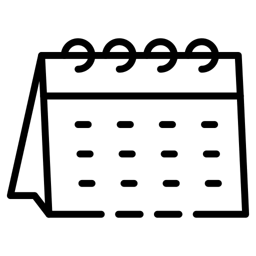 Calendar time and date years schedule icon