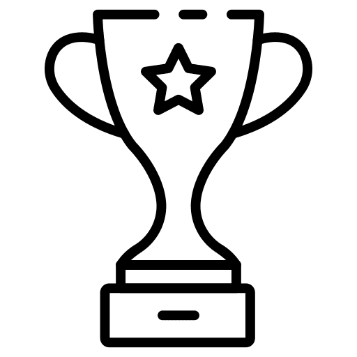 Cup champion trophy award icon