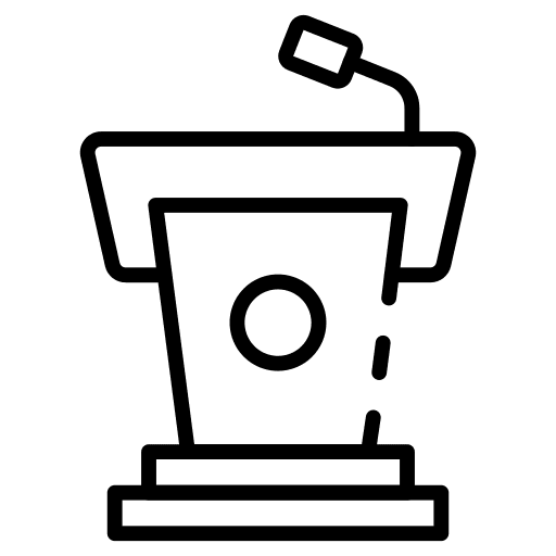 Lectern education classroom podium icon