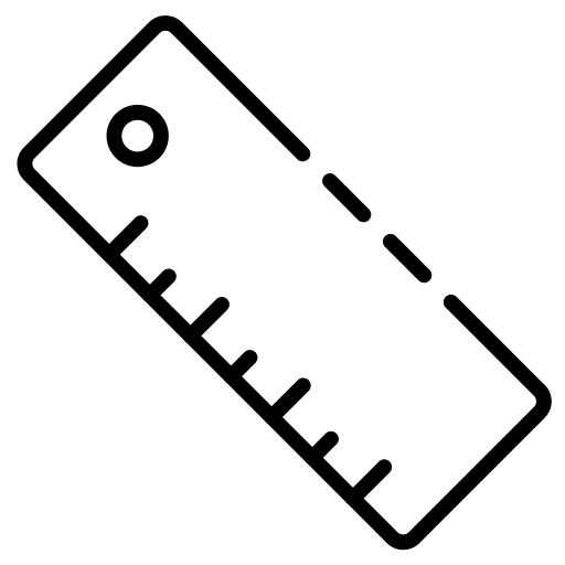 Ruler measure stationery metric icon