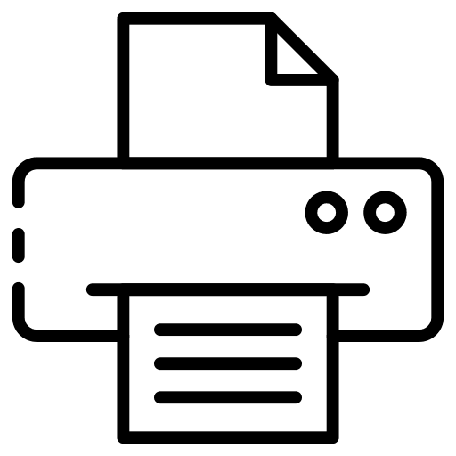 Printer photocopier technology paper icon