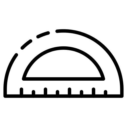 Protactor geometry protactor stationery icon