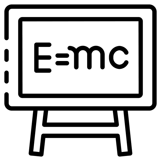 Blackboard school physics presentation icon