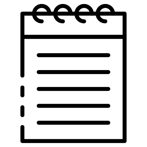 Notebook notes files and folders writing icon
