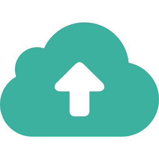 Cloud computing data storage interface icon