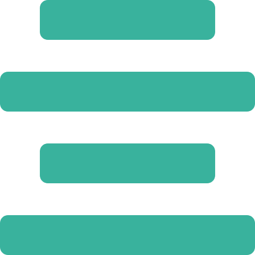 Center alignment option center alignment lines icon