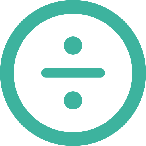 Division mathematical mathematics division icon